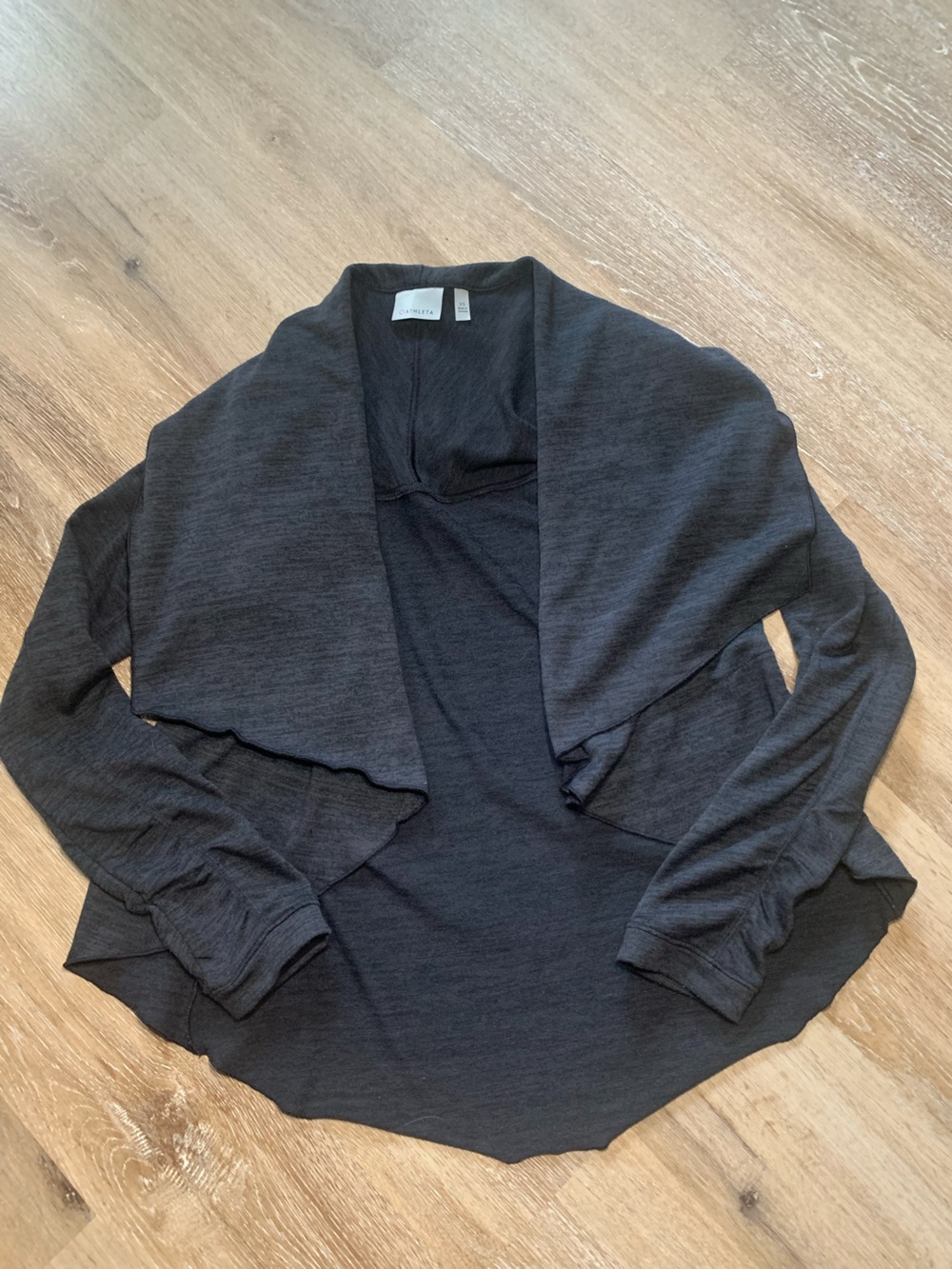 Athleta Women’s Charcoal Open-Front Cardigan Size XS